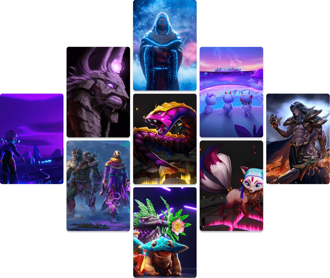 Collage of web3 games